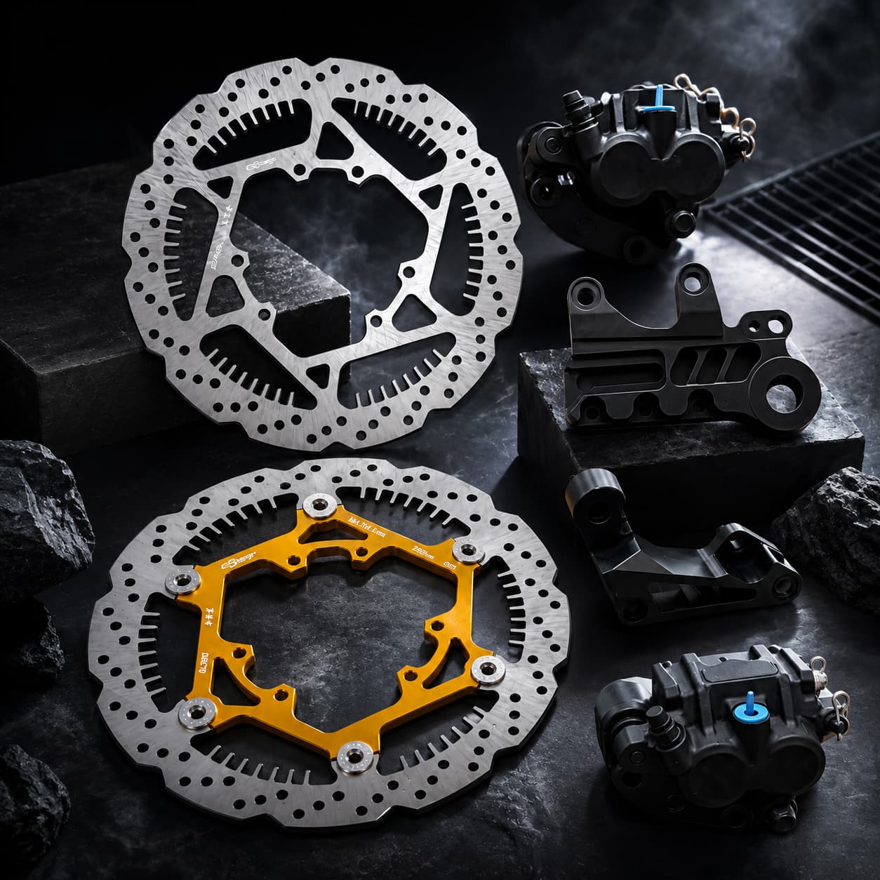 طقم ترقية الفرامل الكامل ألترا - مراجعة Front Rear Brake Caliper Bracket Kit وسعره